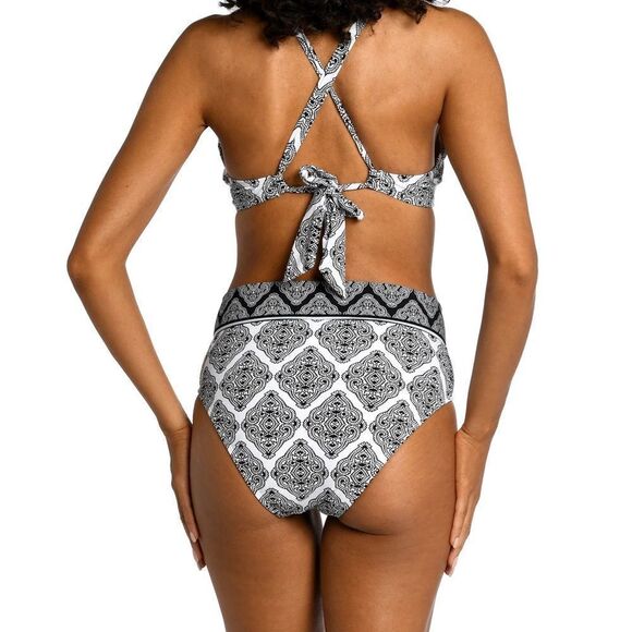 La Blanca Oasis Tile High-Neck Midline Top ONLY - Picture 2 of 4